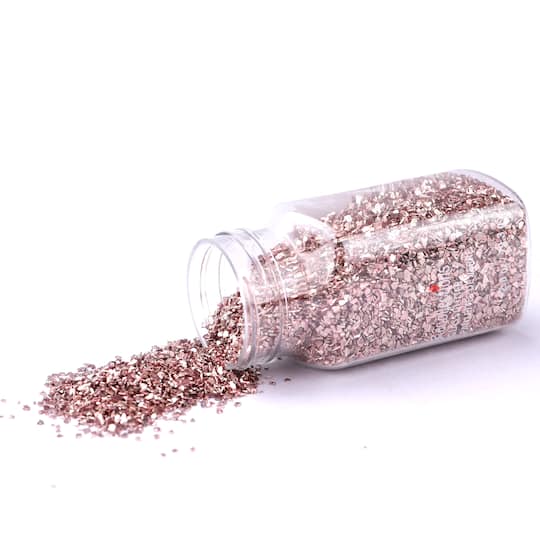 12 Pack: Rose Gold Glass Glitter by Recollections™